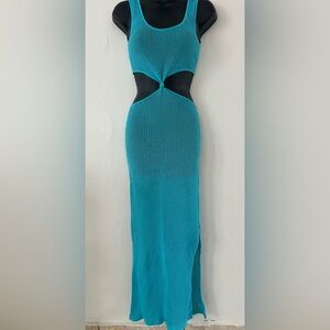 SOLID & STRIPED Turquoise Knit Maxi Skirt
